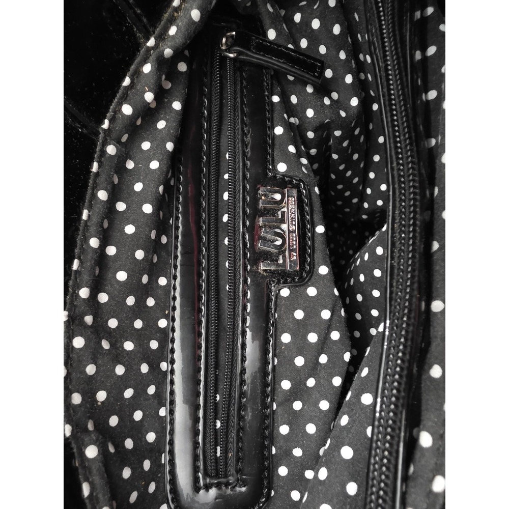 Lulu by Lulu Guinness London Print Tote Bag Y2K Patent Trim Shoulder Bag - Picture 2 of 9